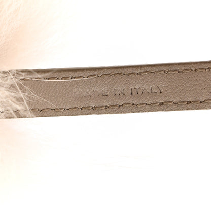 Fendi Fox Fur Shiny Nappa Bi-Color Q ABCharm Bag Charm Grey Purple 4 of 7
