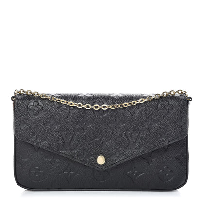 Louis Vuitton Empreinte Pochette Felicie Chain Wallet Black 1 of 12