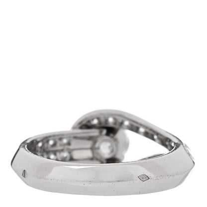 Van Cleef & Arpels Platinum Diamond .30ct Couture Solitaire Ring 50 5.25 4 of 6