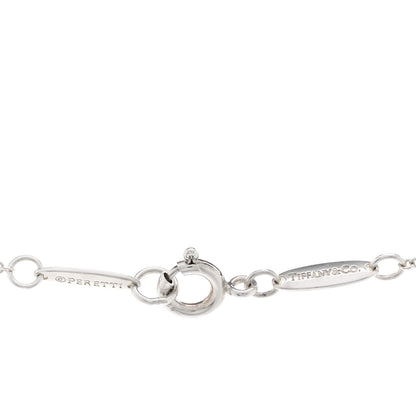 Tiffany Sterling Silver Diamond Heart Key Pendant Necklace 5 of 6
