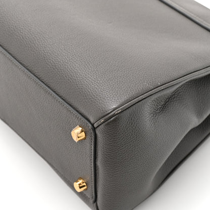 Celine Grained Calfskin Classique Medium 16 Top Handle Bag Grey 11 of 12