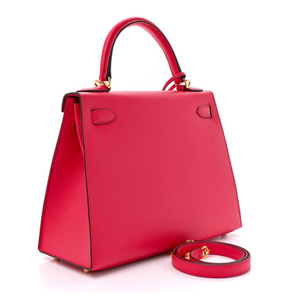 Hermes Epsom Kelly Sellier 28 Rose Extreme 3 of 11