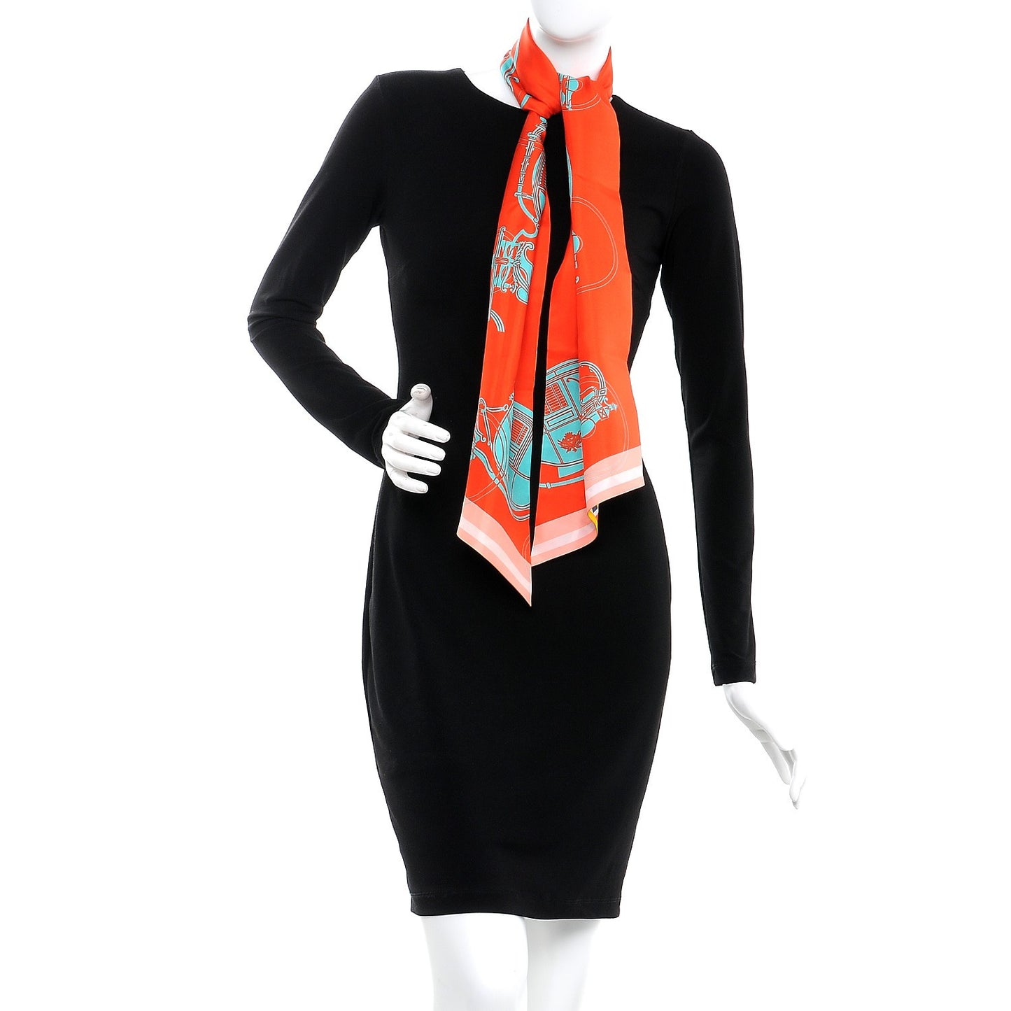 Silk Ex-Libris en Cravates Maxi Twilly Capucine Turquoise Saumon
