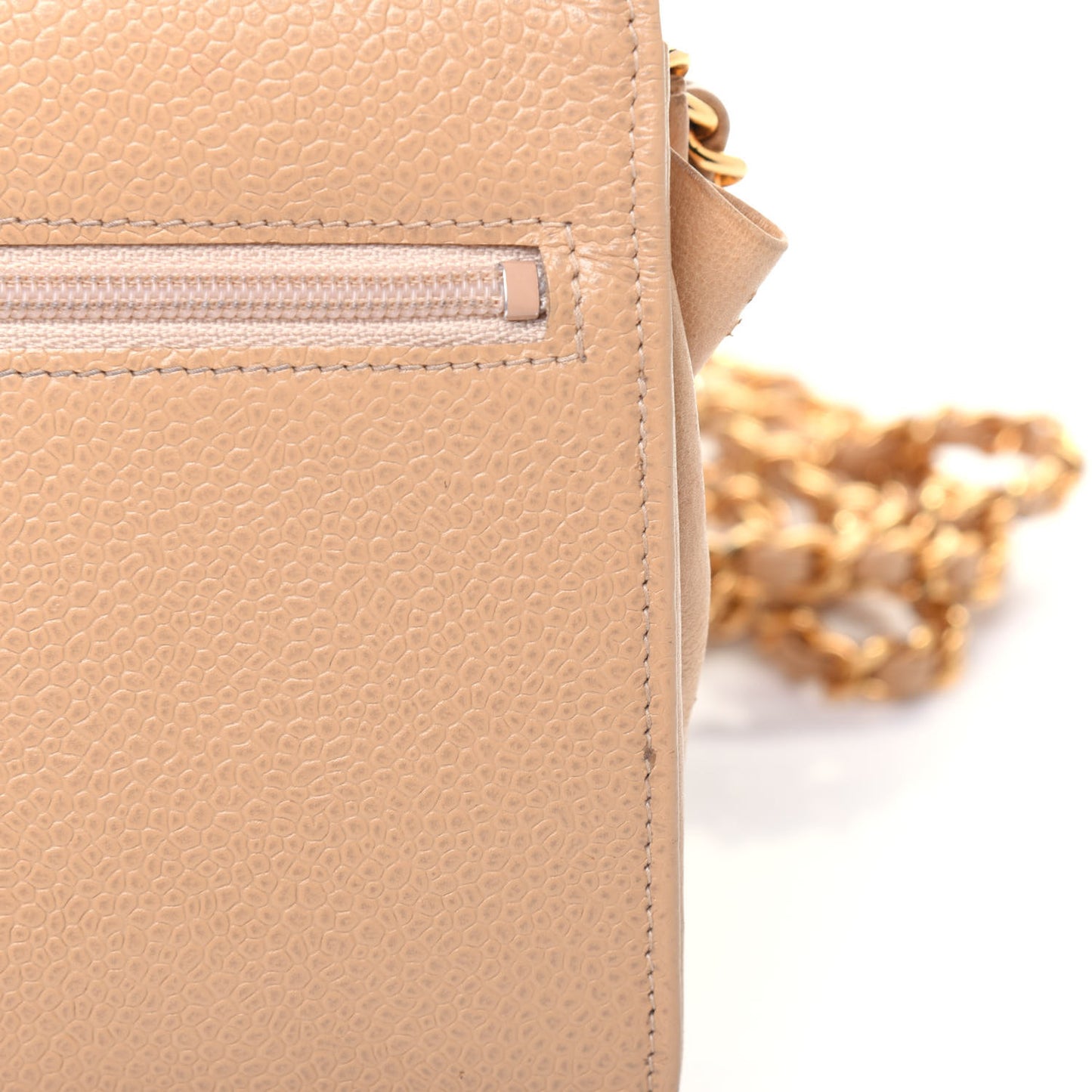 Caviar Timeless CC Wallet on Chain WOC Beige