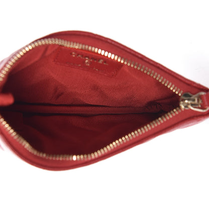 Chanel Caviar Quilted Small Cosmetic Case Red 5 of 8