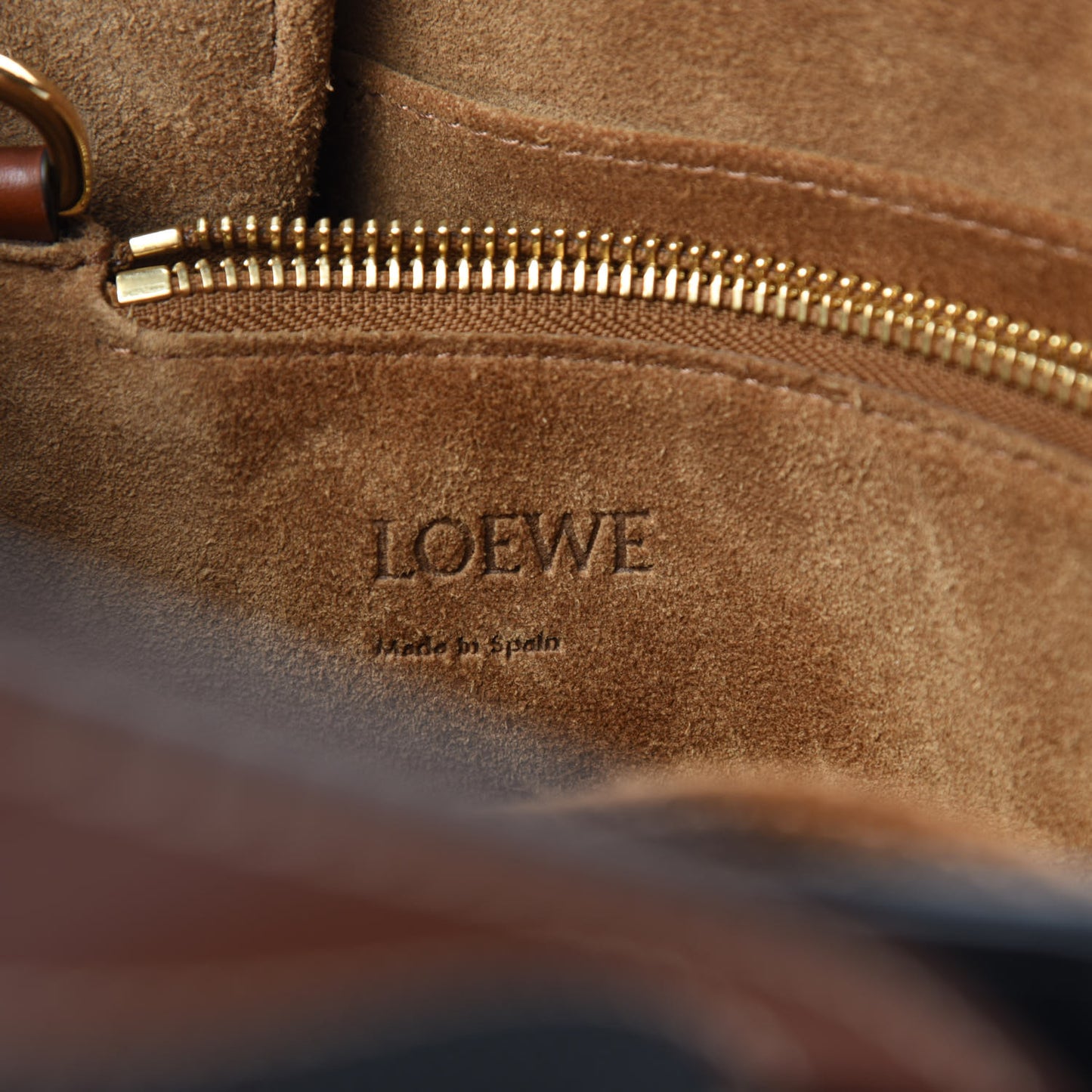 Calfskin Small Gate Tote Pecan Black