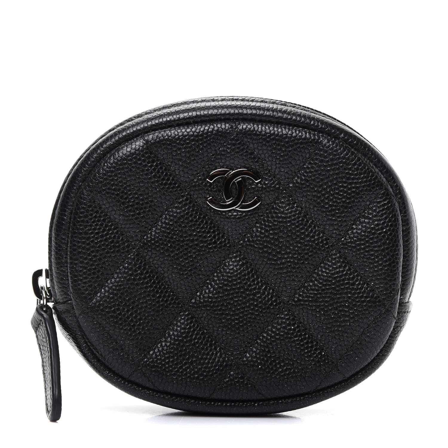 Chanel Iridescent Caviar Quilted Zip Around Classic Coin Purse Black 1 of 8