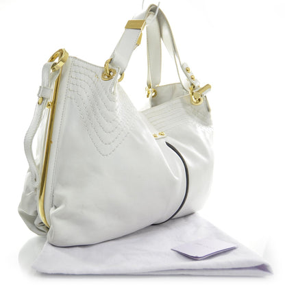 Jimmy Choo Leather Alex Hobo White 3 of 7