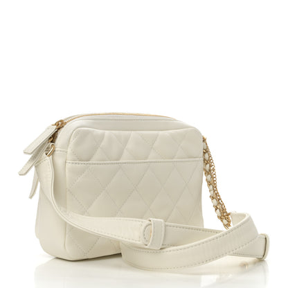 Chanel Calfskin Quilted Small Camera Case White 3 of 12