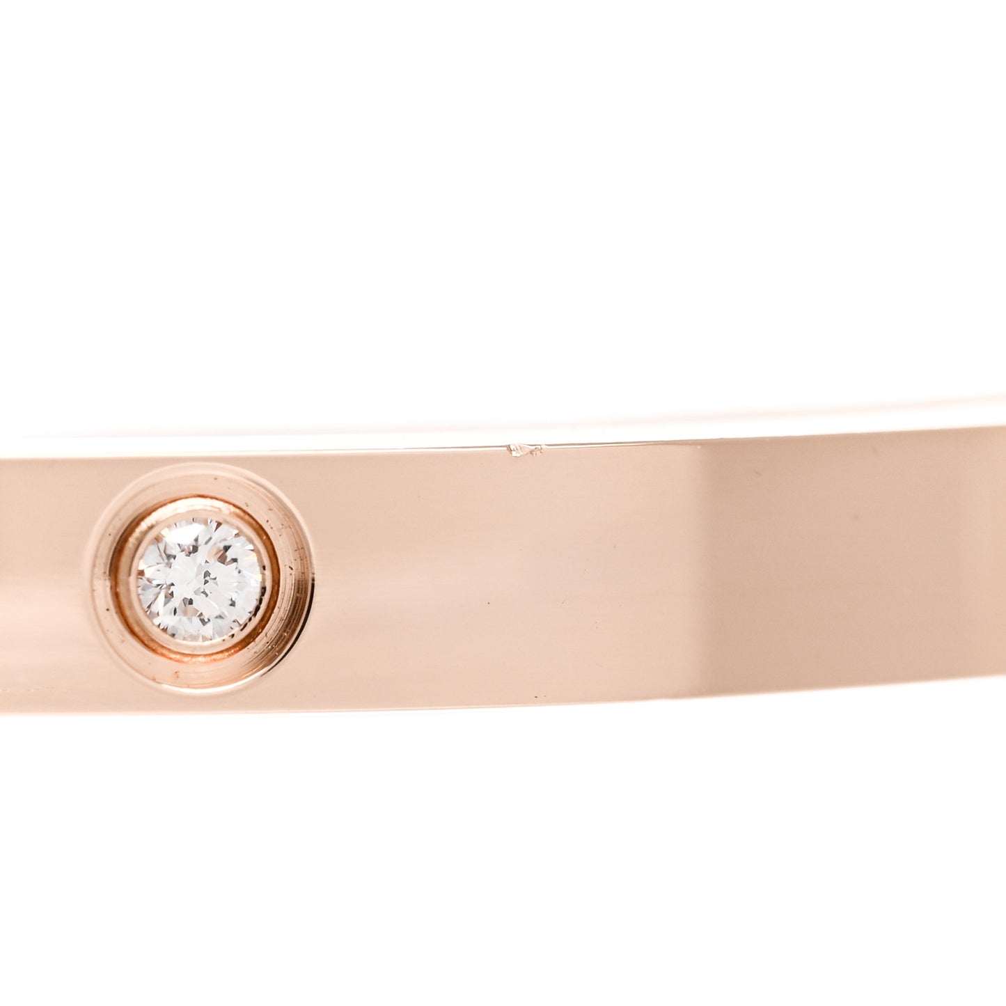 18K Pink Gold 10 Diamond Small LOVE Bracelet 16