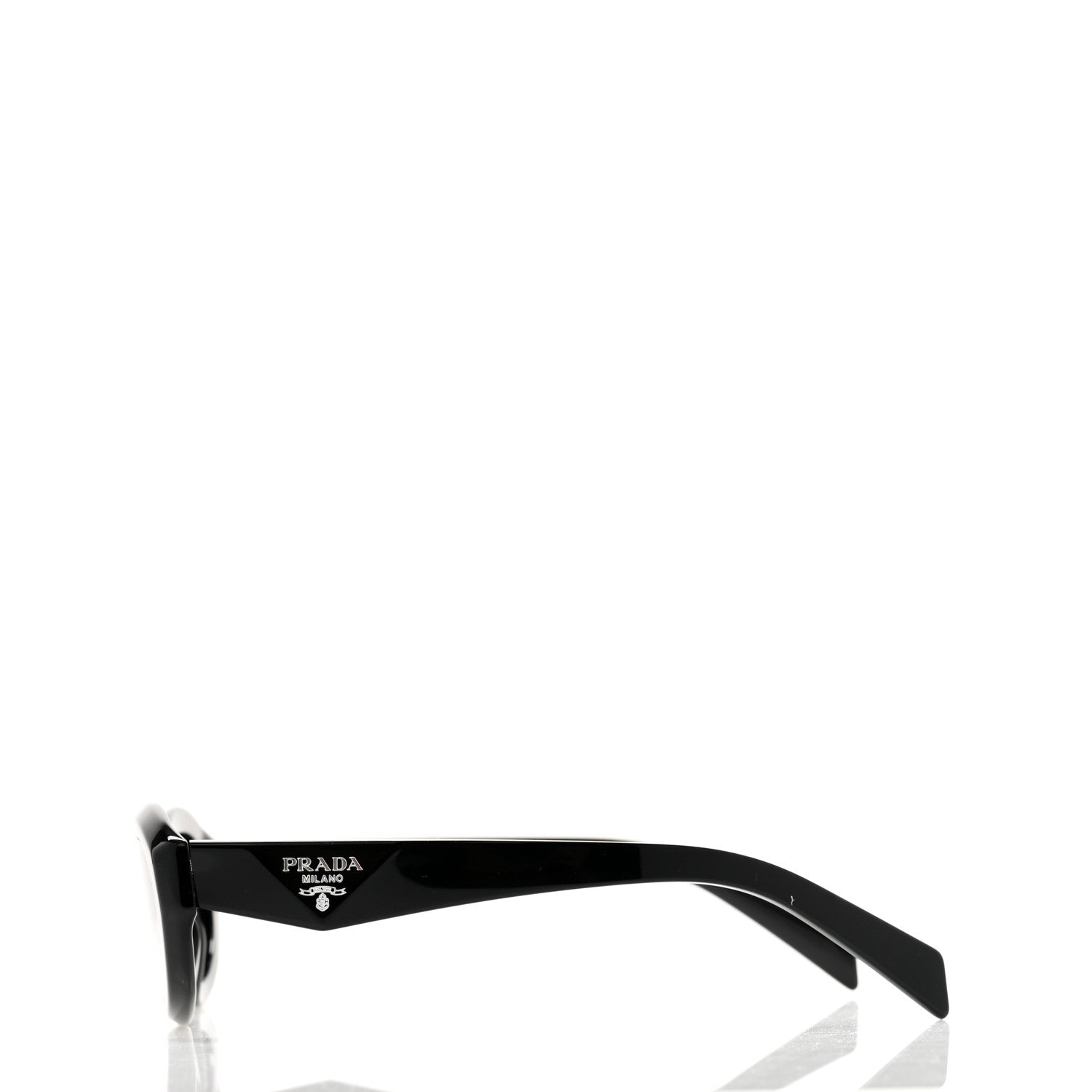 Prada Acetate Oval Sunglasses SPR 26Z Black 3 of 8