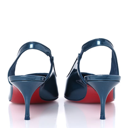 Christian Louboutin Patent Sporty Kate Slingback 55 Pumps 40 Denim 6 of 10