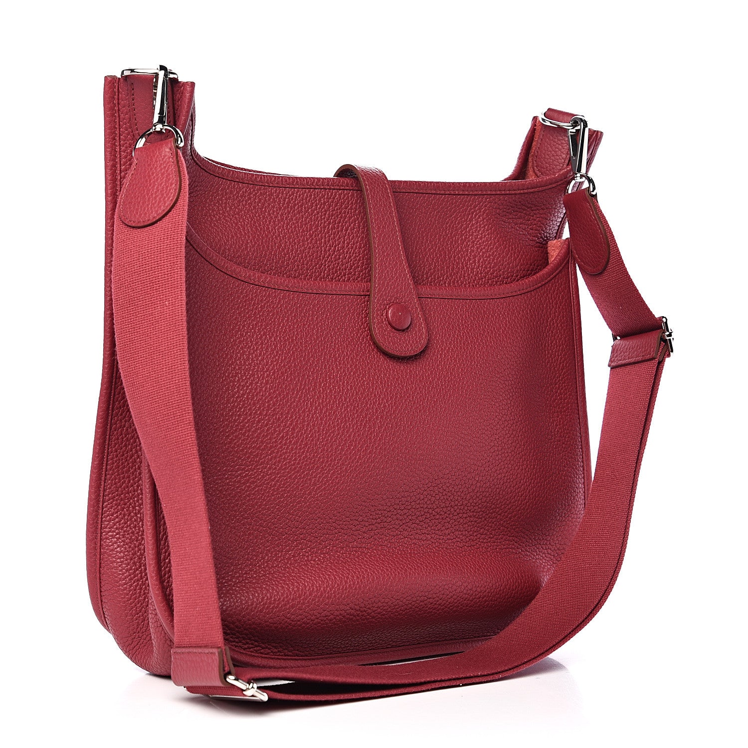 Hermes Taurillon Clemence Evelyne III GM Rubis 2 of 11