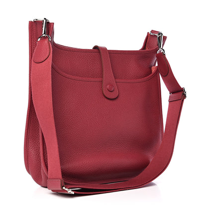 Hermes Taurillon Clemence Evelyne III GM Rubis 2 of 11