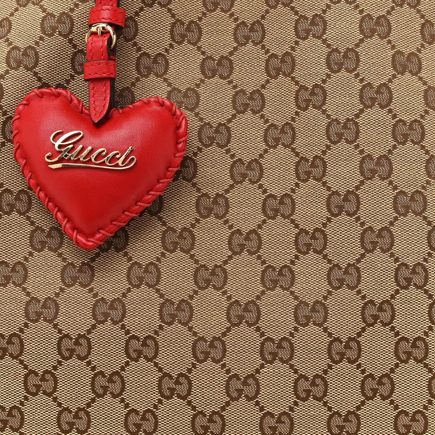 Gucci Monogram Medium Valentine Top Handle Bag Red 8 of 15