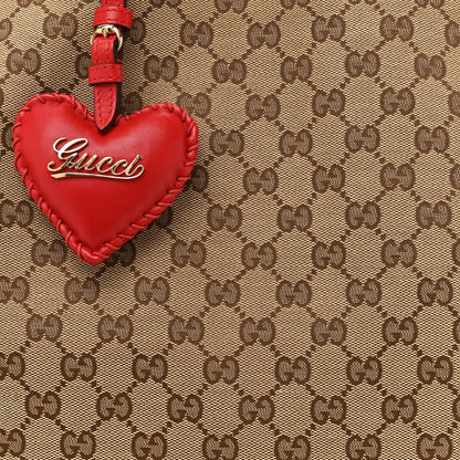 Gucci Monogram Medium Valentine Top Handle Bag Red 8 of 15