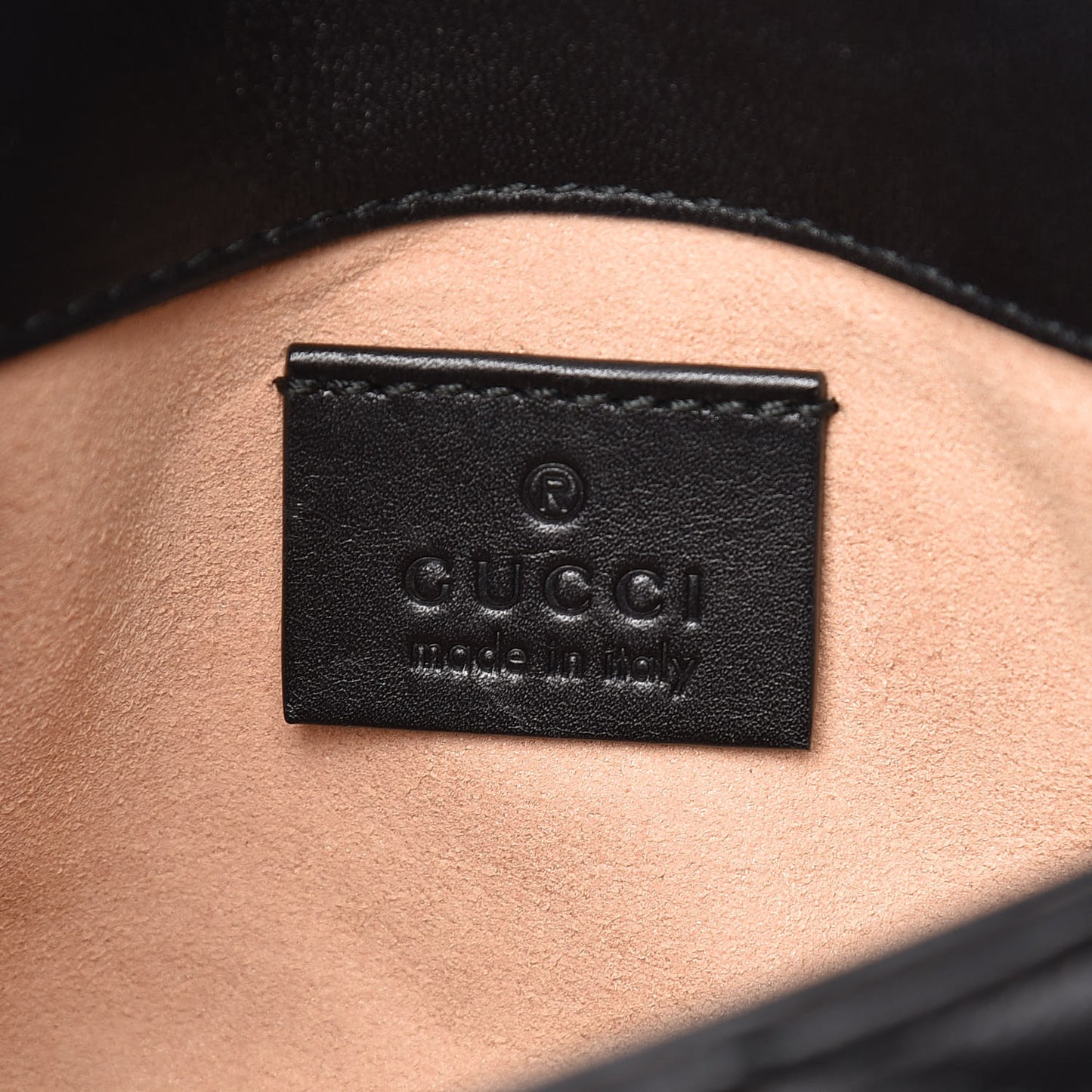 Calfskin Matelasse Super Mini GG Marmont Shoulder Bag Black
