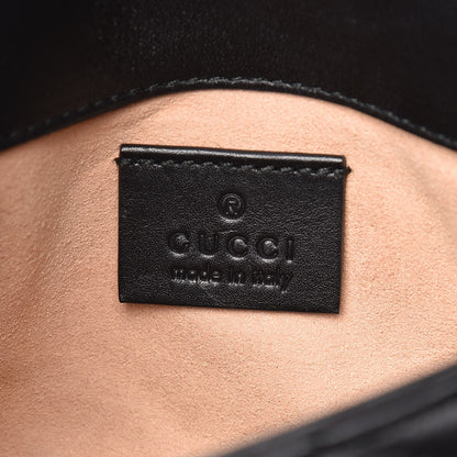 Gucci Calfskin Matelasse Super Mini GG Marmont Shoulder Bag Black 6 of 10