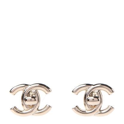 Chanel Metal CC Turnlock Earrings Gold 1 of 5