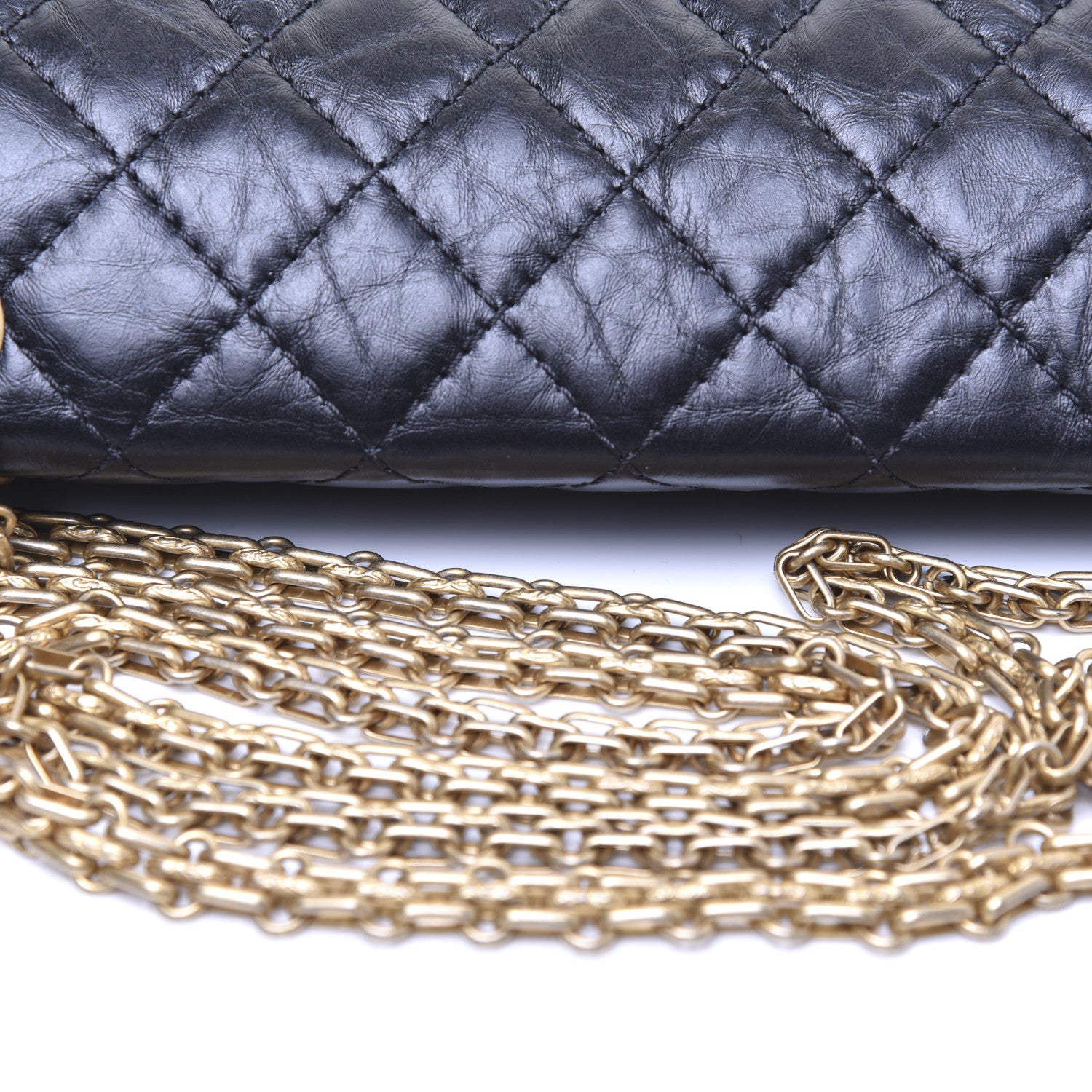 Chanel Aged Calfskin Quilted 2.55 Reissue 225 Flap Black 25 of 31
