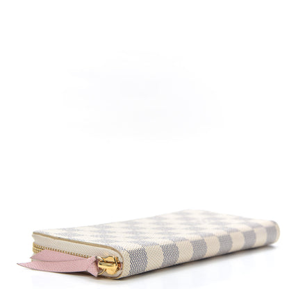 Louis Vuitton Damier Azur Clemence Wallet Rose Ballerine 4 of 7