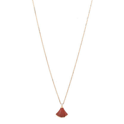 Bulgari 18K Rose Gold Diamond Carnelian Divas' Dream Pendant Necklace 1 of 6