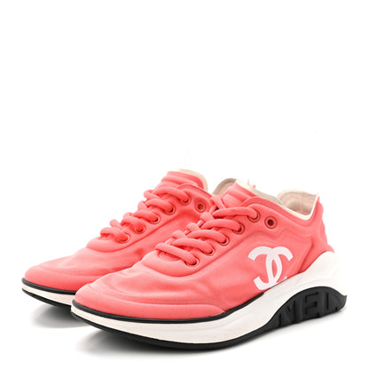 Chanel Lycra CC Sneakers 35 Coral 4 of 9