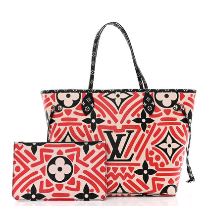 Louis Vuitton LOUIS VUITTON Monogram Giant Crafty Neverfull MM Creme Rouge Black 3 of 11