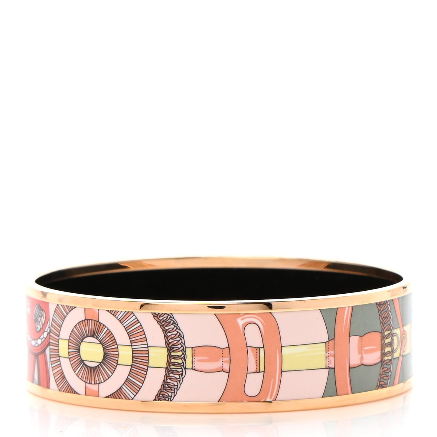 Enamel Printed Wide Cavald'Or Bracelet 70 Romantique