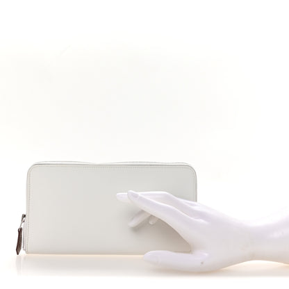 Hermes Evercolor Silk'In Wallet New White Orange Gris Mouette 2 of 8