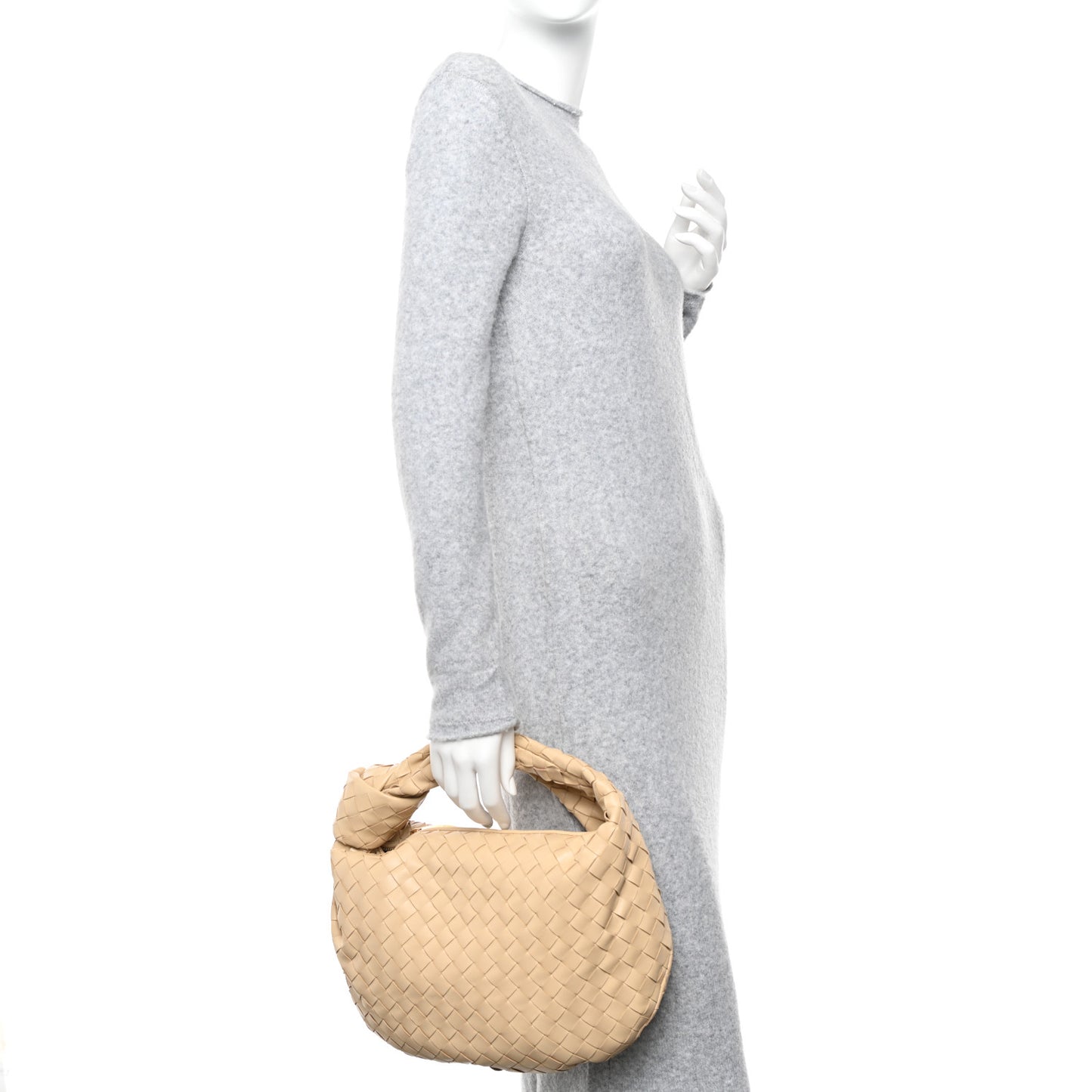 Nappa Intrecciato Teen Jodie Hobo Porridge