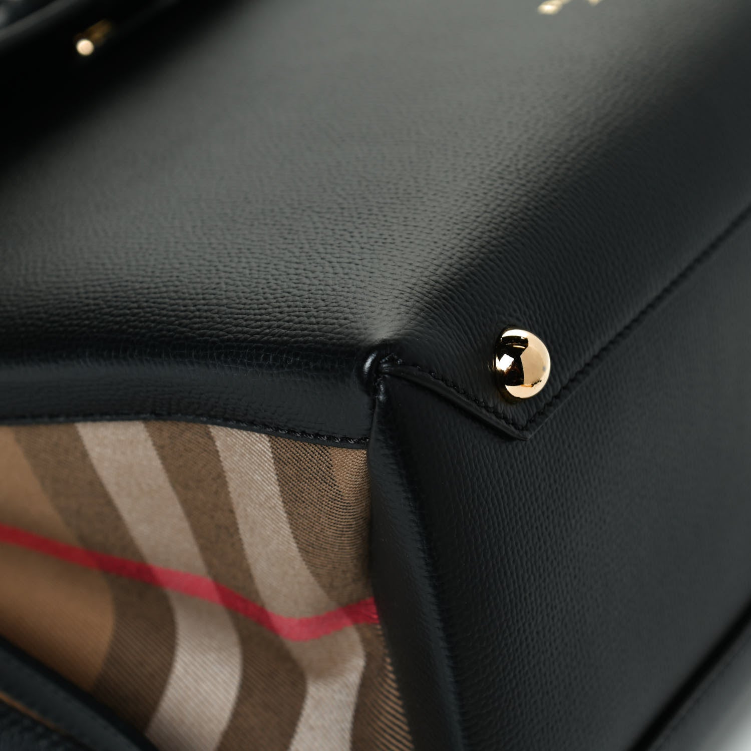Burberry Derby Calfskin House Check Medium Camberley Black 11 of 12