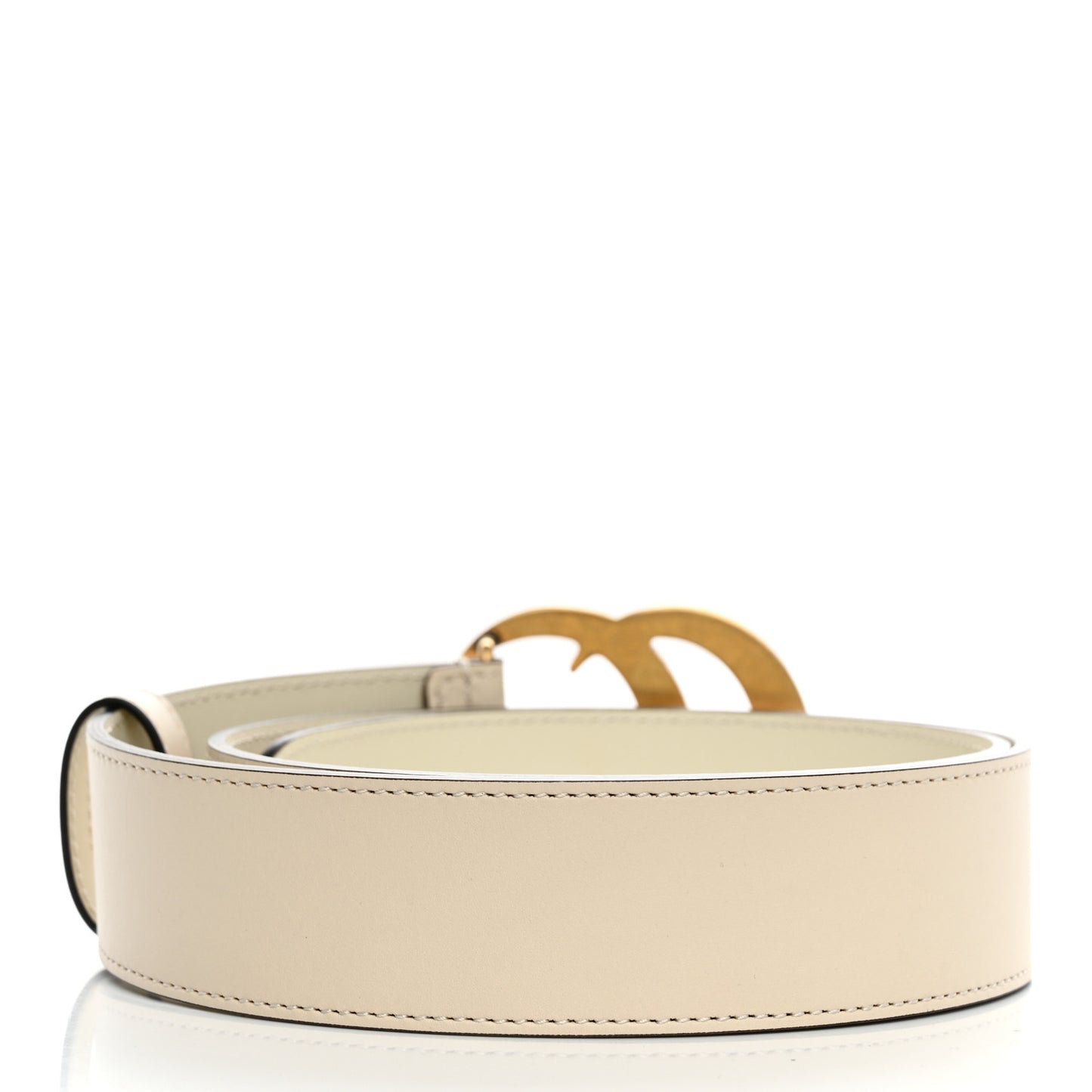 Calfskin Double G 40mm Belt 80 32 Mystic White