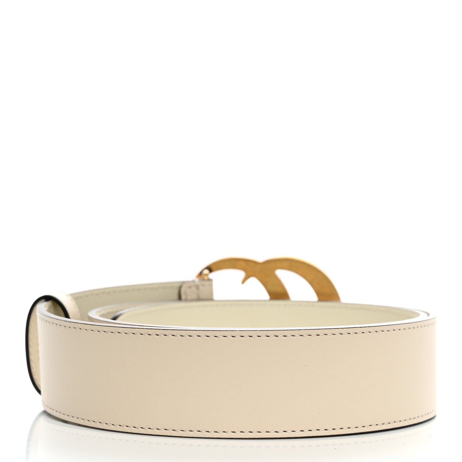 Gucci Calfskin Double G 40mm Belt 80 32 Mystic White 2 of 5