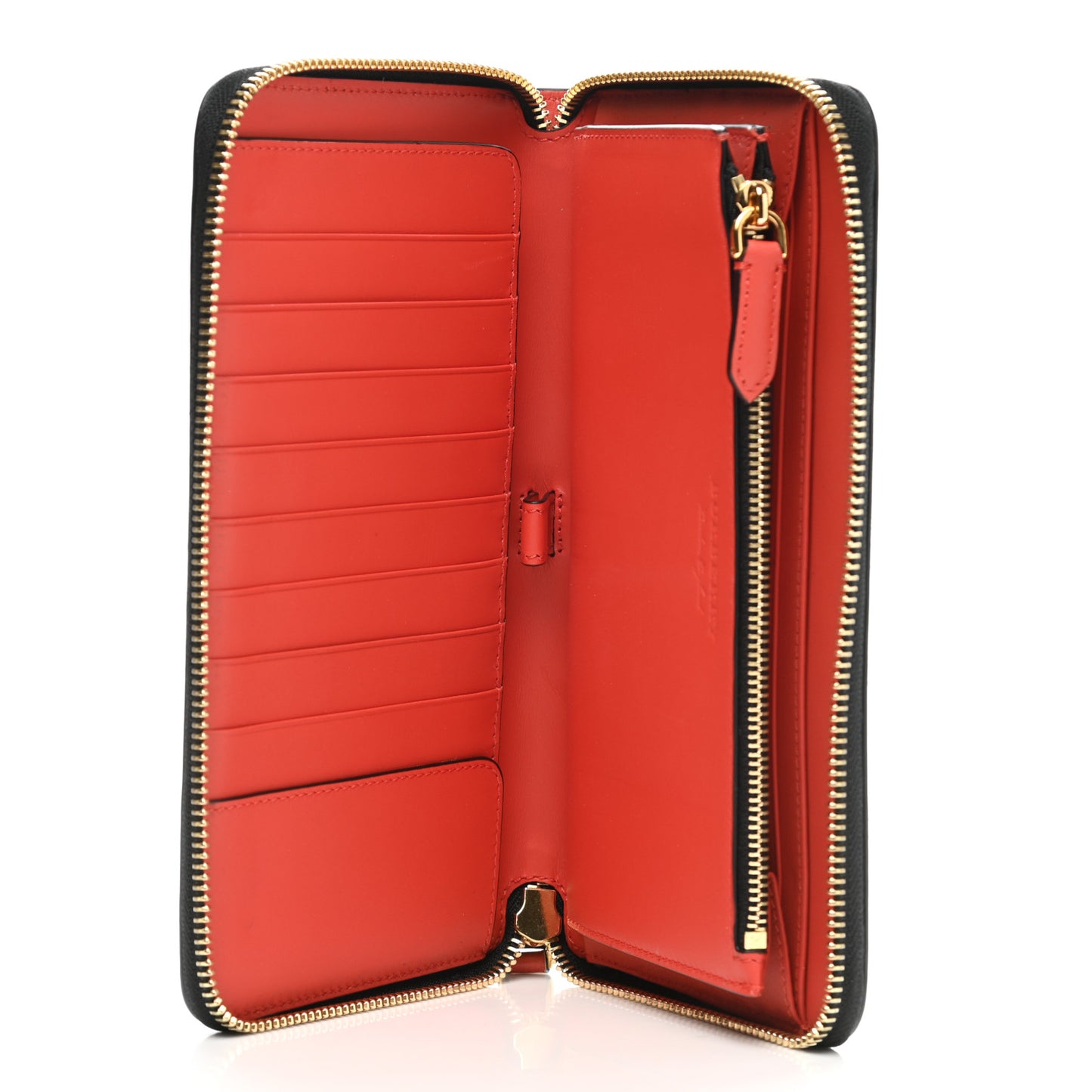 Calfskin Print Zip Around Wallet Multicolor