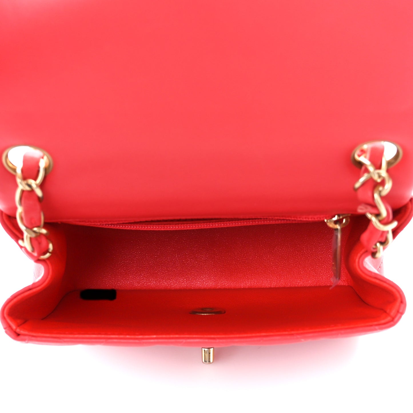 Lambskin Quilted Mini Square Flap Pink