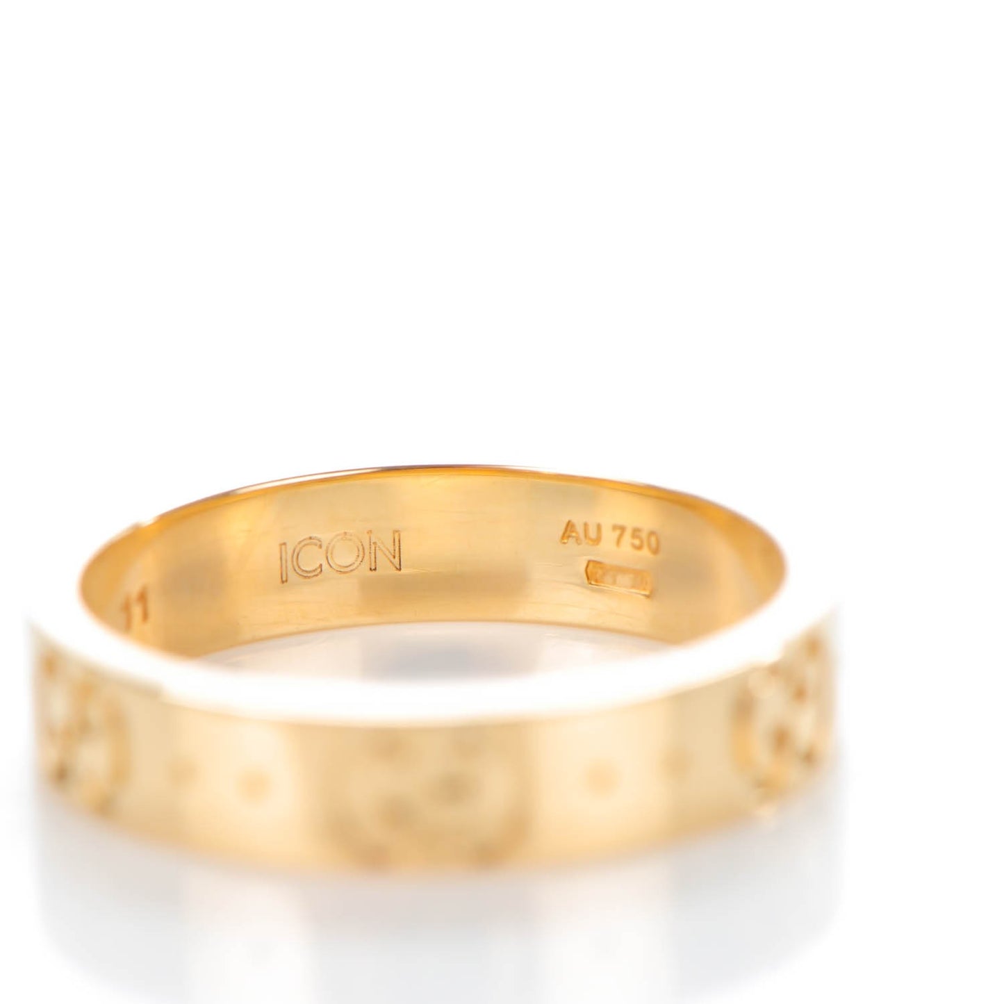 18K Yellow Gold 4mm Icon Thin Band Ring 51 5.75