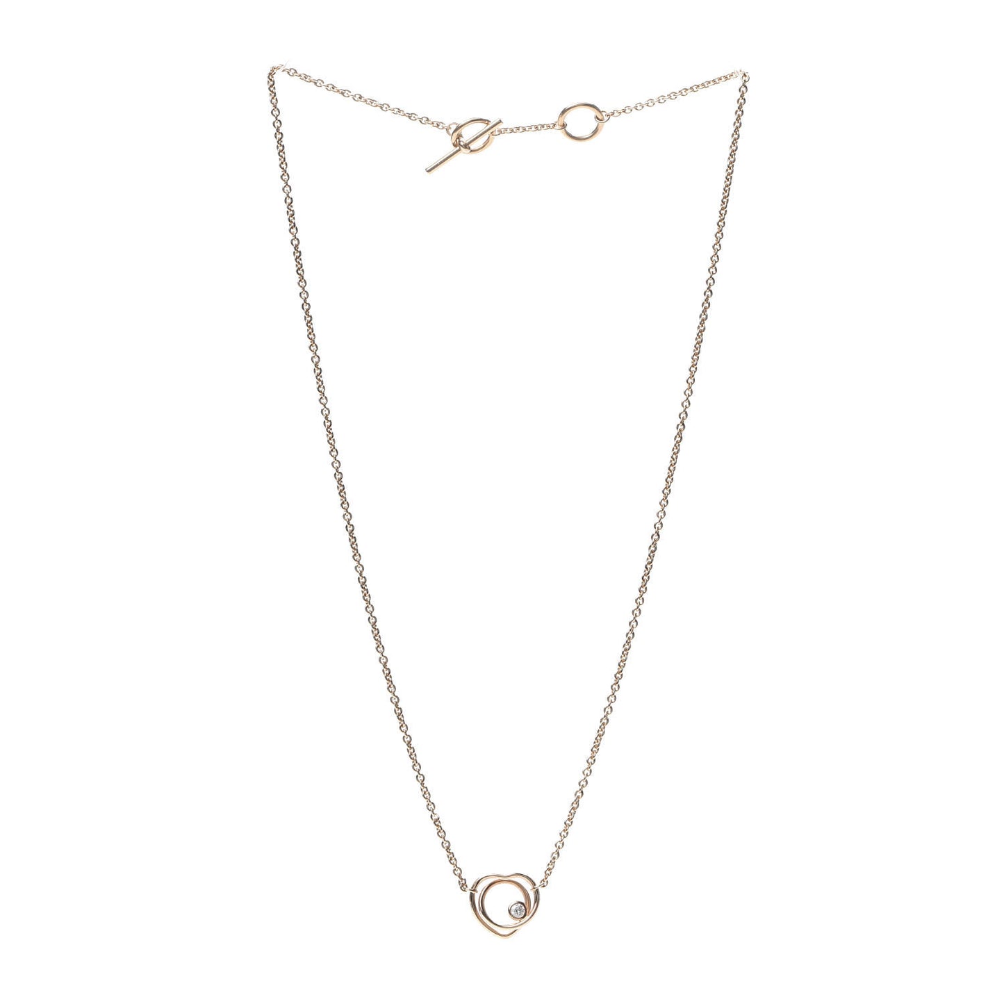 18K Rose Gold Diamond TPM Vertige Coeur Necklace ST