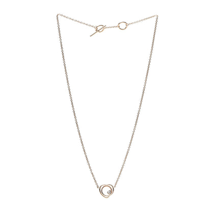 Hermes 18K Rose Gold Diamond TPM Vertige Coeur Necklace ST 3 of 7