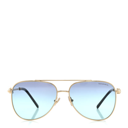 Tiffany Metal Knot Aviator Sunglasses TF3116 Pale Gold 2 of 9