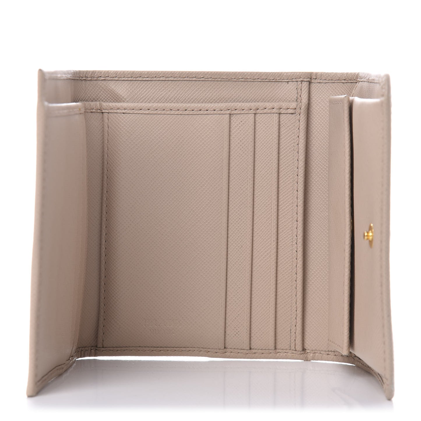 Saffiano Metal Tri-Fold Wallet Cammeo