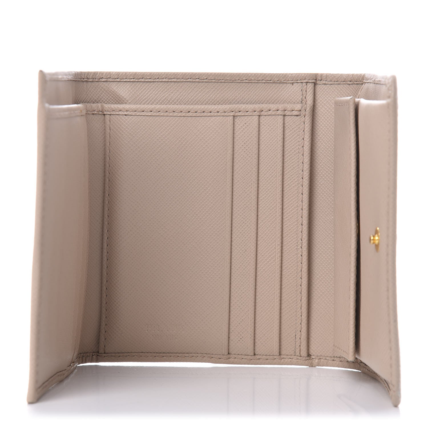 Prada Saffiano Metal Tri-Fold Wallet Cammeo 5 of 8