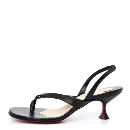 Christian Louboutin Kid Taralita 55 Thong Sandals 36 Black 1 of 9