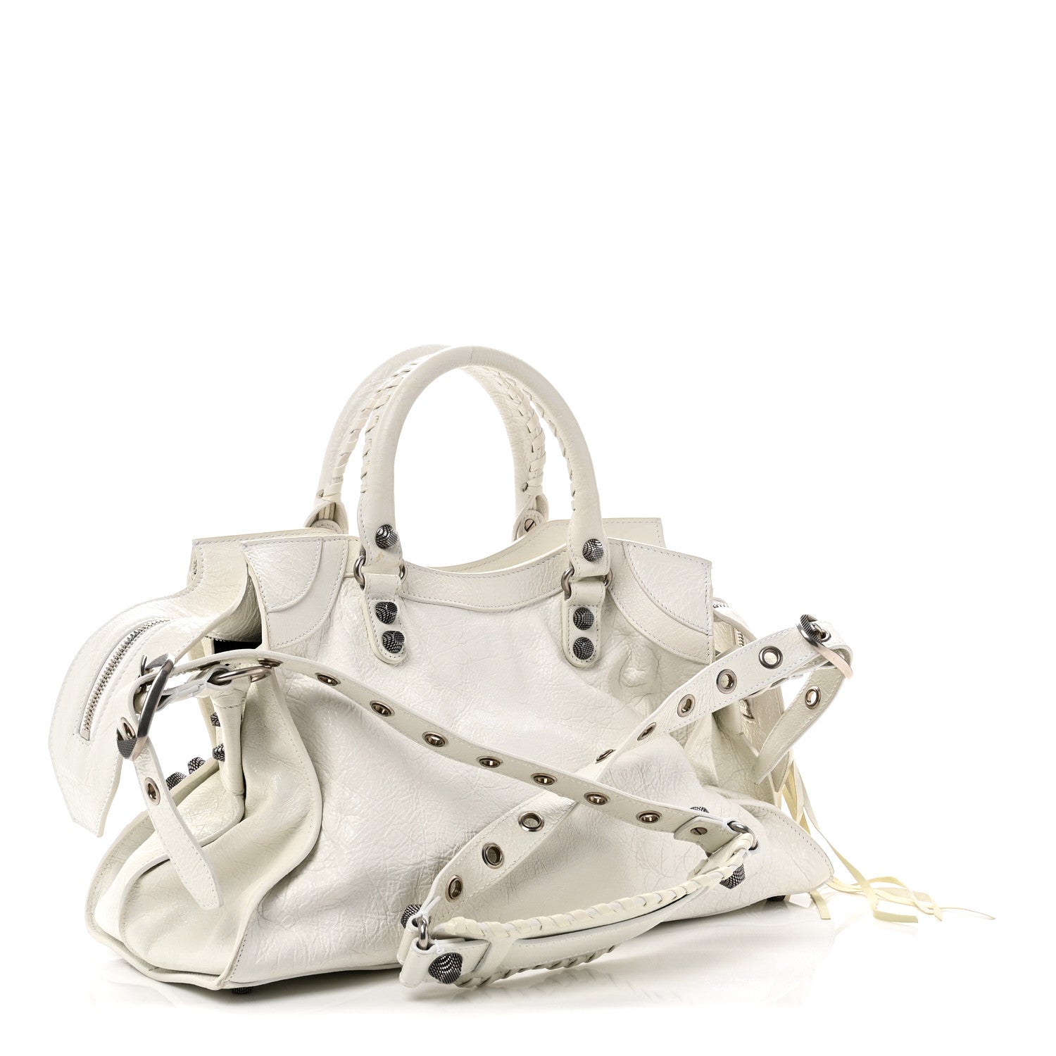 Balenciaga Agneau Arena Neo Cagole City Handbag Optic White 4 of 13