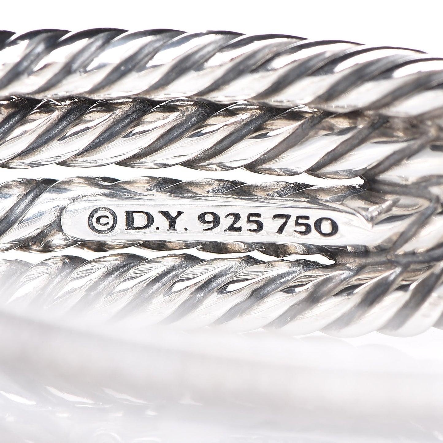 Sterling Silver 18K Yellow Gold Diamond Double-Loop Labyrinth Bracelet