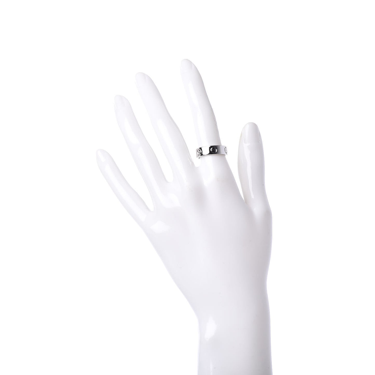 18K White Gold 5.5mm LOVE Ring 51 5.75
