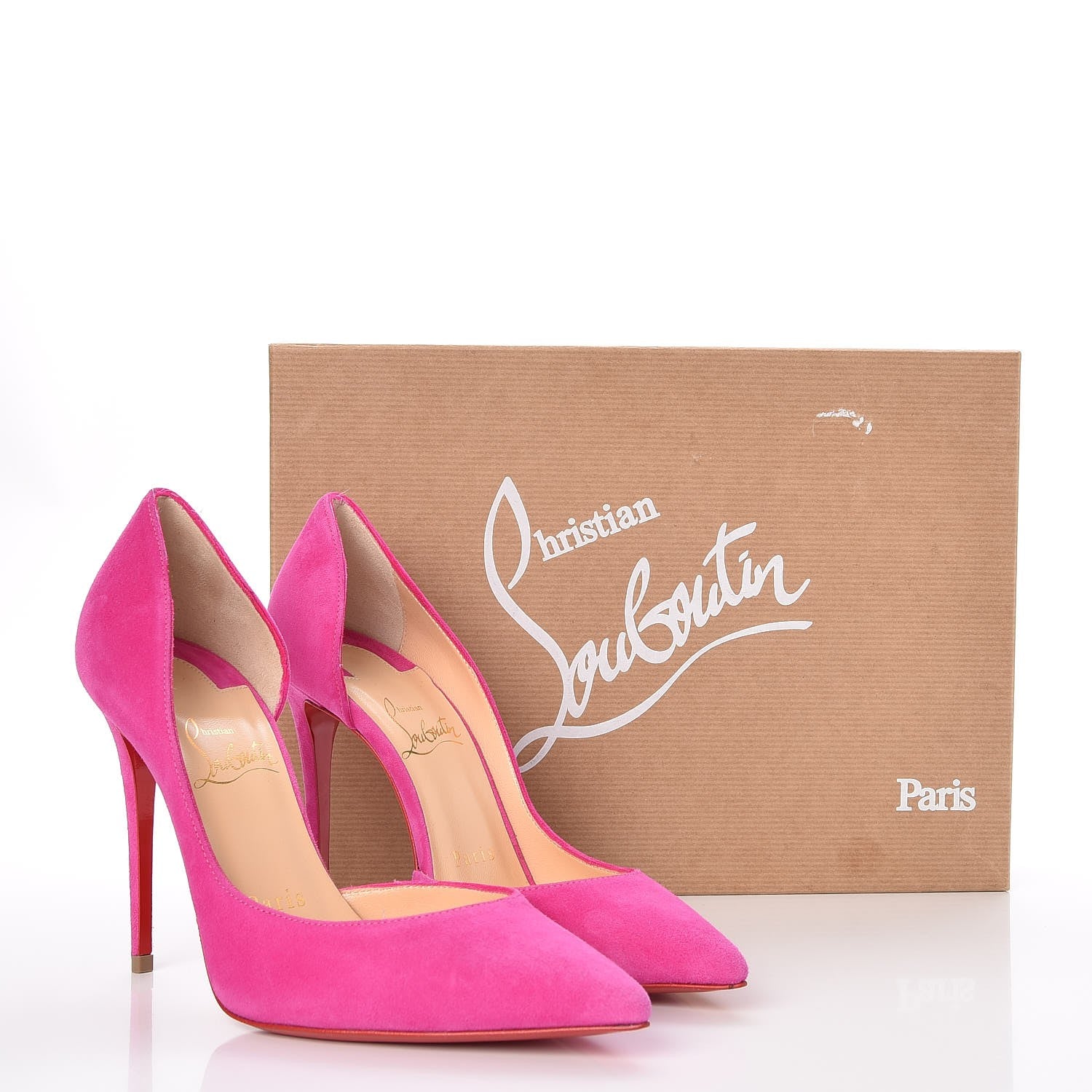 Christian Louboutin Suede Iriza 100 Pumps 35 Pink 8 of 8