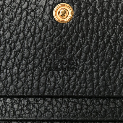 Gucci Dollar Calfskin GG Supreme Monogram GG Marmont Card Case Black Beige Ebony 6 of 7