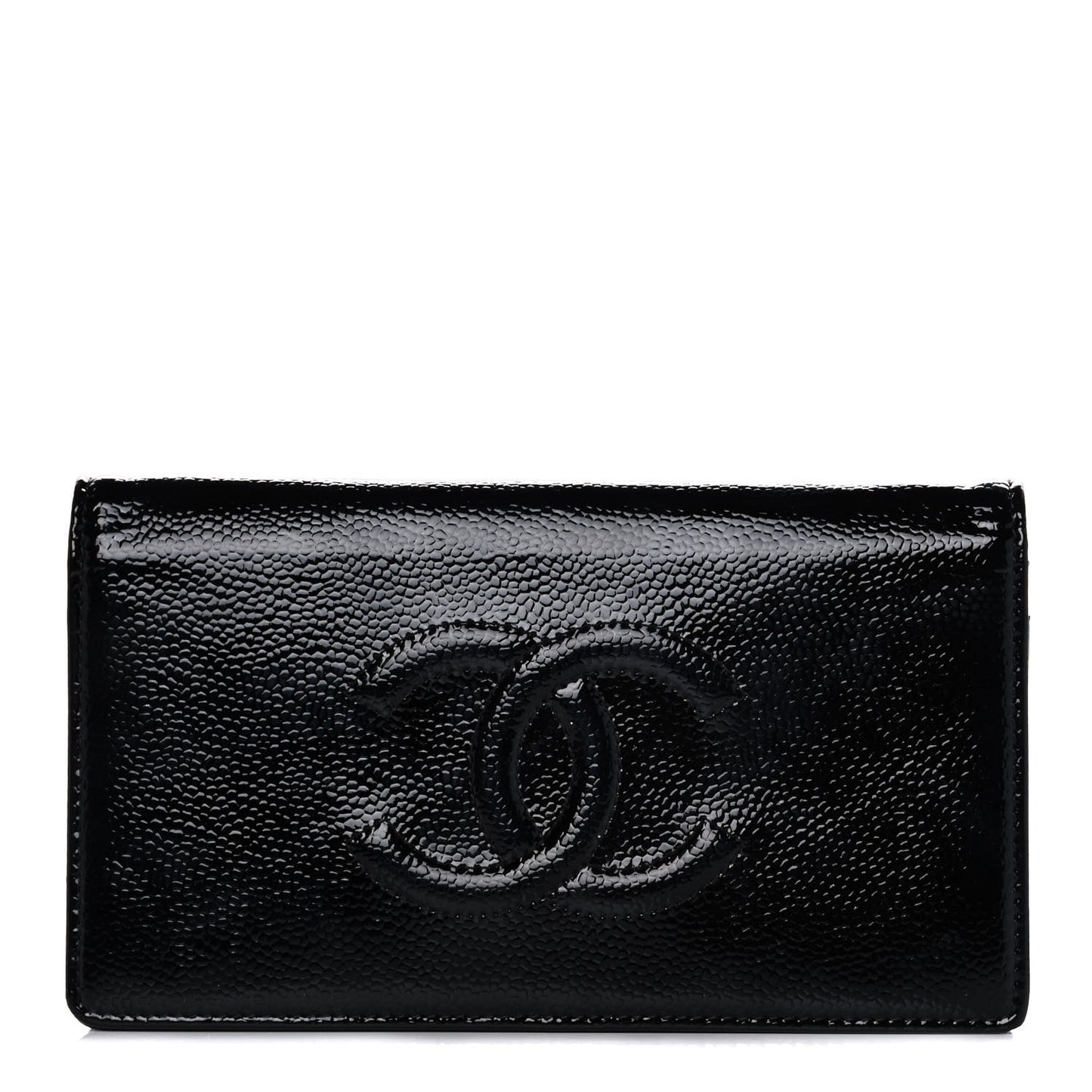 Patent Caviar Timeless CC Yen Wallet Black