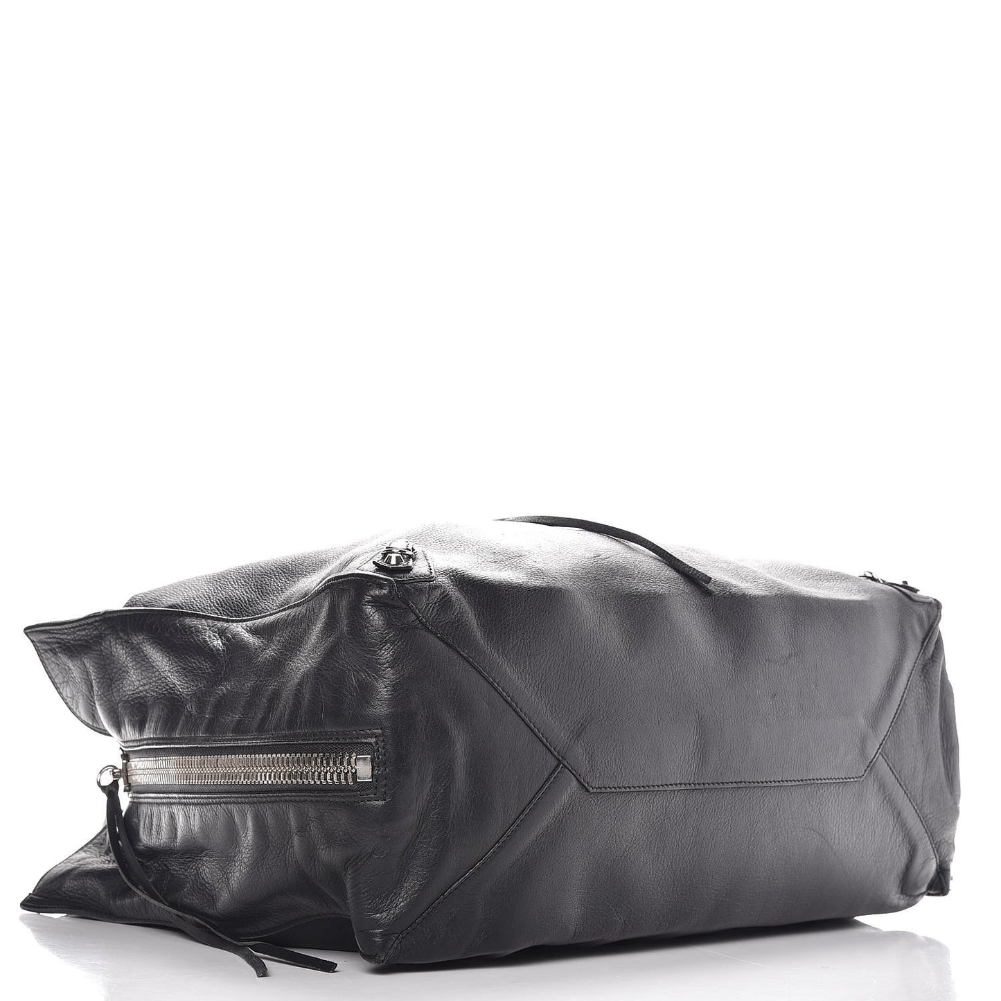 Supple Calfskin Papier A4 Zip Around Tote Black